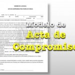 Modelo de Acta de Compromiso de los Padres de Familia