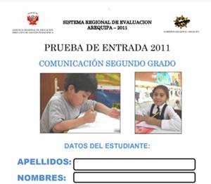 Prueba de Entrada de Comunicación 2do Grado