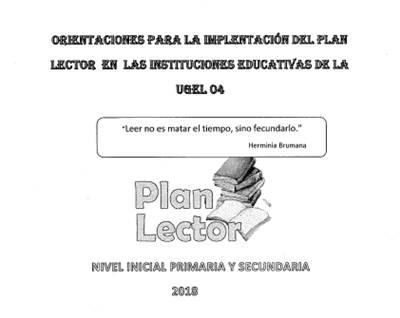 Orientaciones para la Implementación del Plan Lector