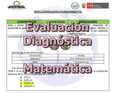 Evaluación Diagnóstica de Matemática