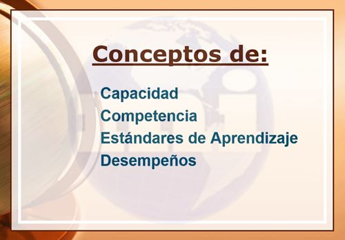 capcacidad competencia estandares y desempeños