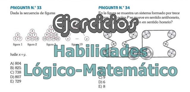 Ejercicios de habilidades logico matematicos ADUNI