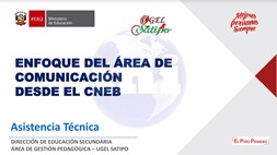 enfoque del area de comunicacion desde el curriculo nacional