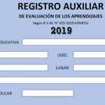 registro auxiliar secundaria 2019