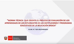 Evaluacion de los aprendizajes 2019