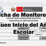 ficha de monitoreo del buen inicio del año escolar
