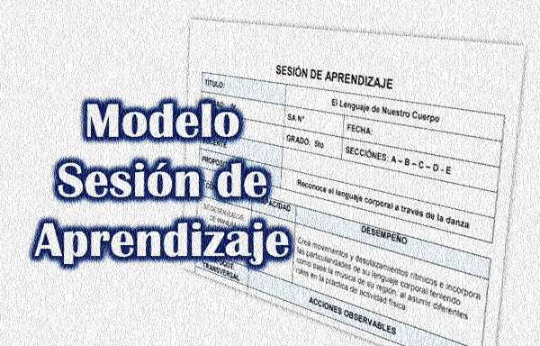 modelo de sesion de aprendizaje