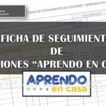 ficha de seguimiento de aprendo en casa