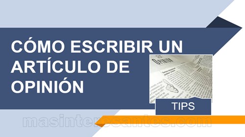 cómo escribir un artículo de opinión