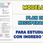 Modelo de Plan de recuperación para estudiantes con ingreso tardío
