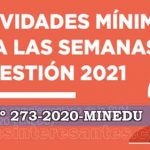 Actividades para las Semanas de gestión 2021