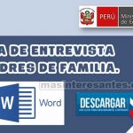 Ficha de entrevista a Padres de Familia en Word