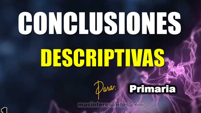 Conclusiones Descriptivas para Primaria