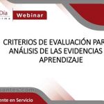 Criterios de Evaluación para el Análisis de las Evidencias de Aprendizaje