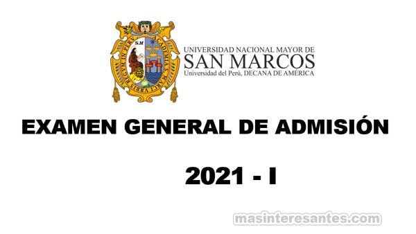 Examen de Admisión 2021 - I