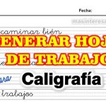 Hojas de trabajo para Caligrafía