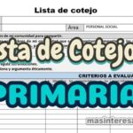 Lista de cotejos para Primaria
