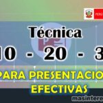 Técnica del 10 - 20 - 30