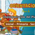 Orientaciones para la implementación del Plan Lector en inicial, primaria y decundaria.
