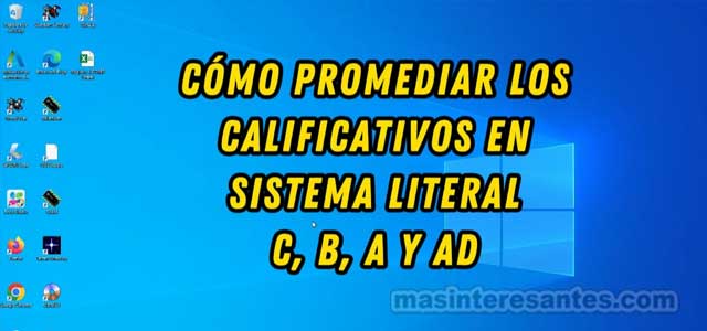 Promedio calificativo Literal