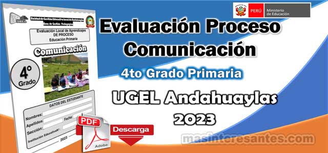 Evaluación de Proceso de Comunicación para el 4to Grado de Primaria, Ugel Andahuaylas