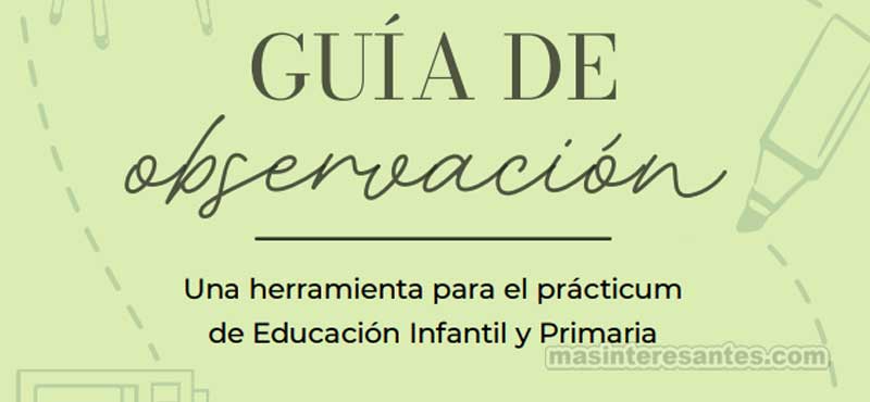 Guía de observación para niños de educación inicial y primaria