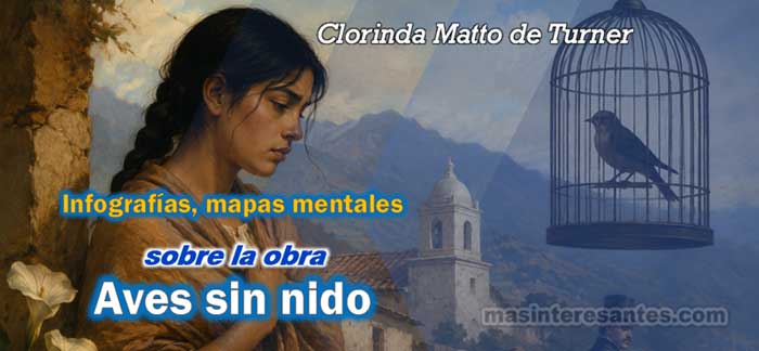 Infografía, mapas mentales, conceptuales y otros recursos de la obra Aves sin nido de Clorinda matto de Turner