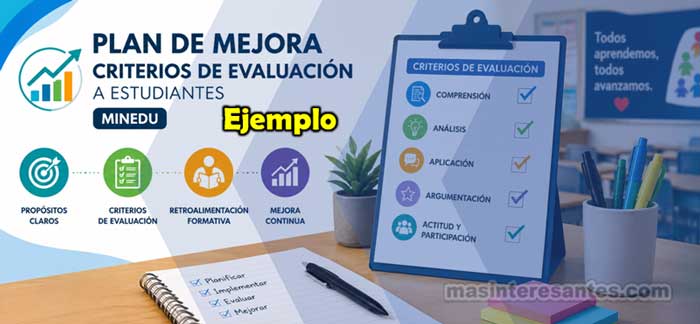 Ejemplo de Plan de mejora sobre el diseño de los criterios de evaluación